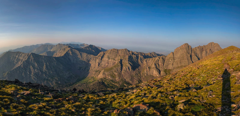 Looking south from the summit, Sangre De Cristo Range.