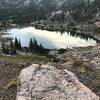 Cecret Lake from the trail up above