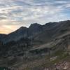 Devil's Castle from the trail near Cecret Lake at sunrise