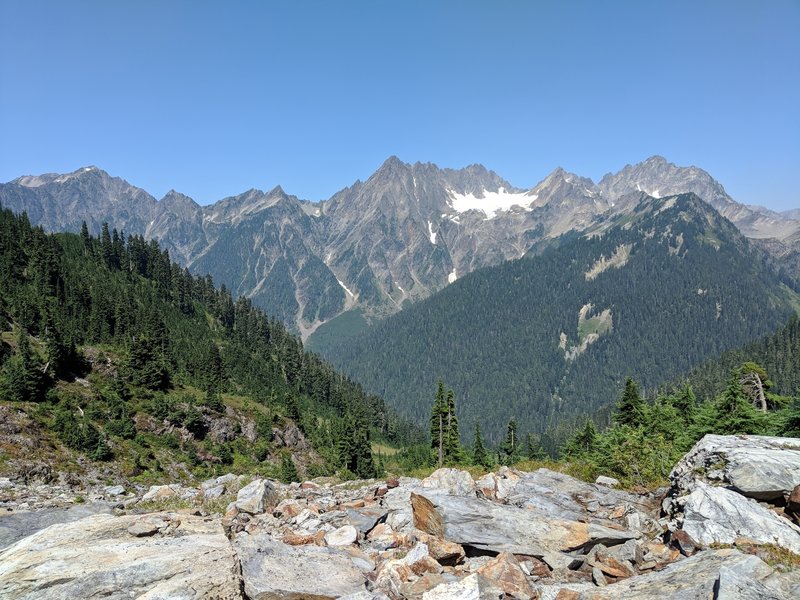 Top of Rangers Pass looking at Anderson Glacier