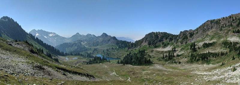 Looking down at Lacrosse Lake from Rangers Pass