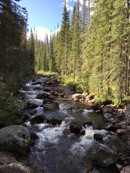 One of three creek crossings