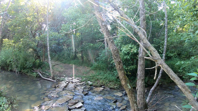 One of the creek crossings within the property