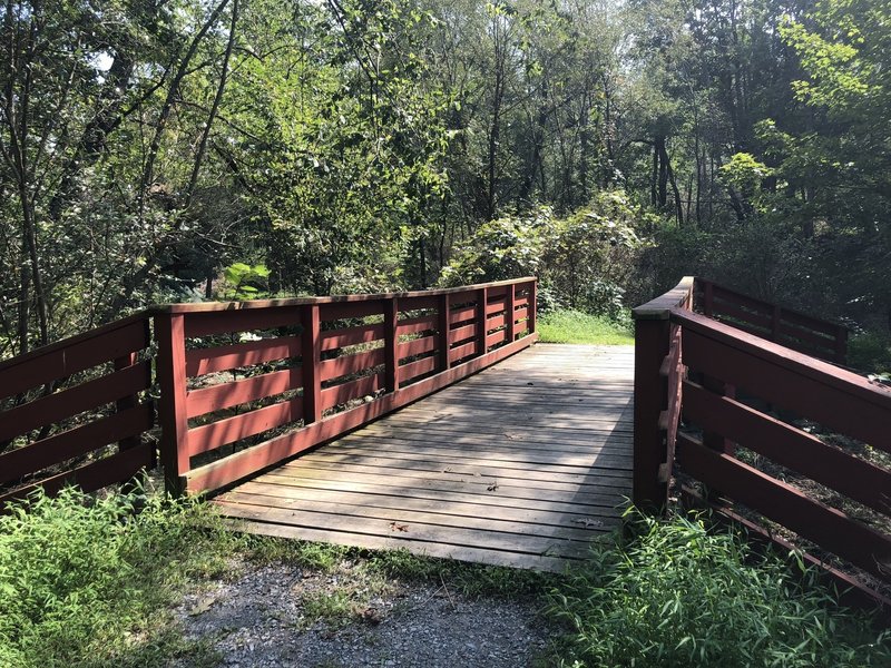 Bridge crossing along the trail