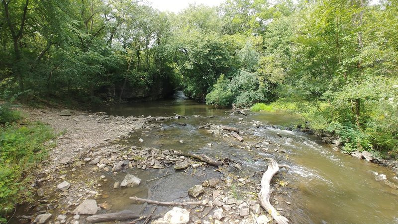 Looking west from the bridge on Laimus Creek