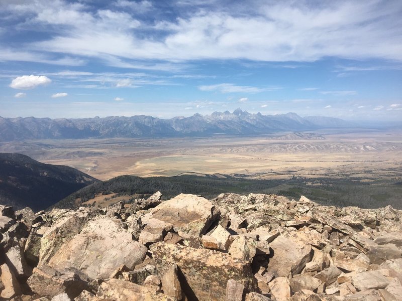 The Teton Range from summit of Jackson Peak