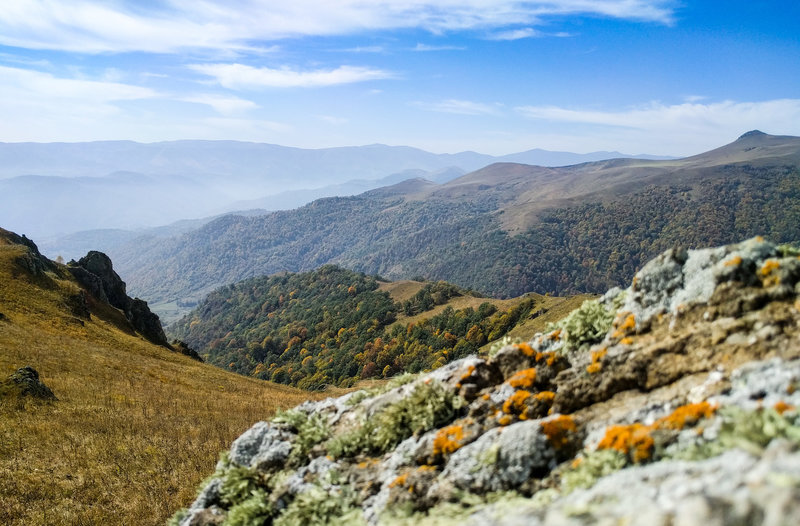 A late summer view above the treeline in the north of Dilijan National Park