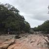 Walking back across the riverbed