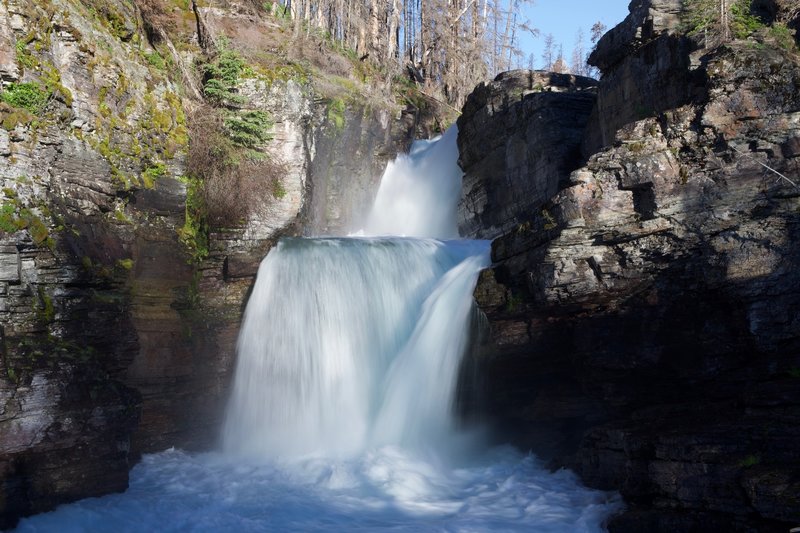 St. Mary's Falls in the morning.