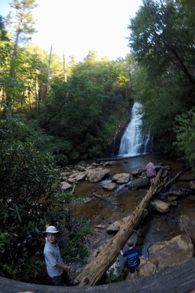 The waterfall.