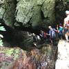 Going down through Arch Rock.