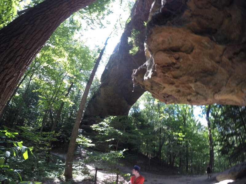 The East side on the arch.