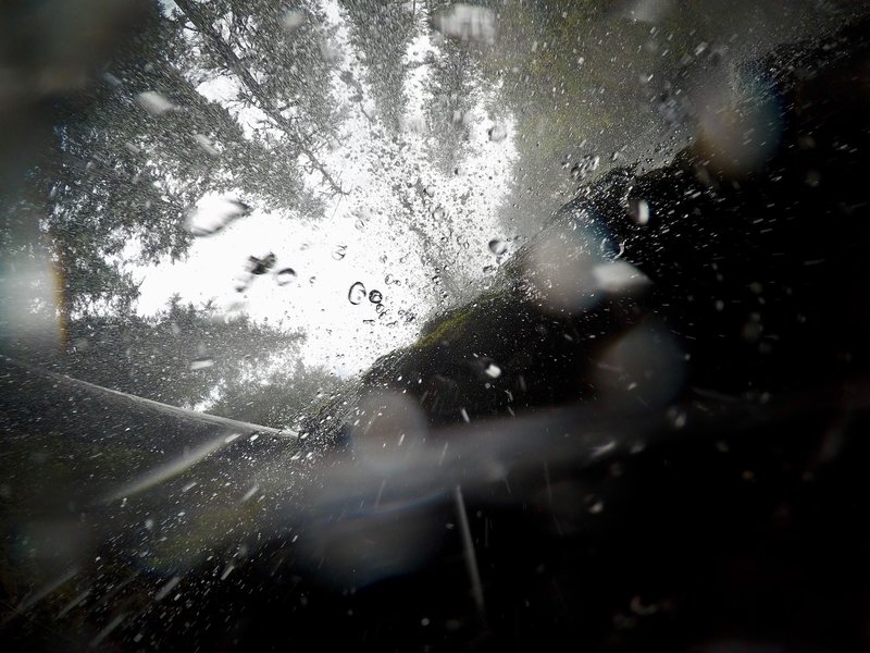 Looking up in the waterfall.