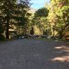 Looking towards the official 'start' of the Snoqualmie Lake Trail, the old parking lot and trailhead, which is now only accessible by foot.