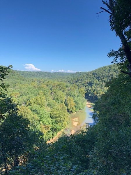 Scenic Overlook of the Green River on the Green River Bluffs Trail in early September