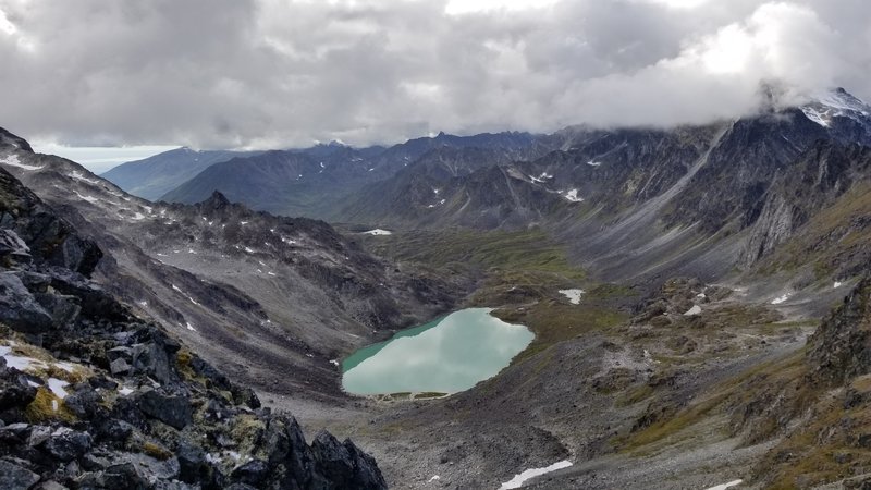 Upper Reed Lake from Bomber Pass