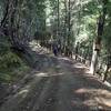 Descending the Arrowhead Pass Trail near its junction with the Atsahu Trail