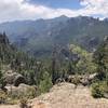 Looking down into the valley on the Lost Creek Loop