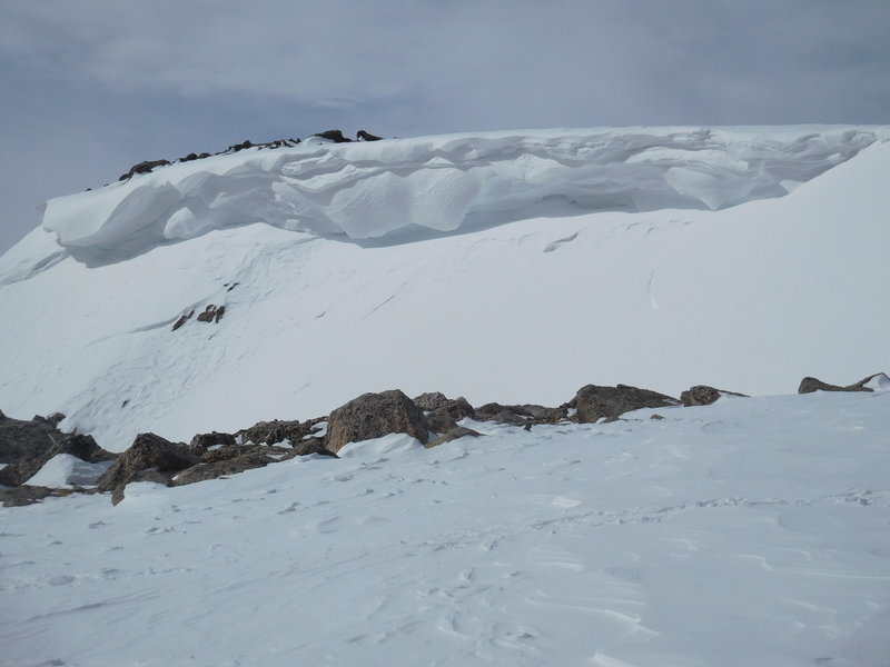 Looking at the summit of Flattop Mountain