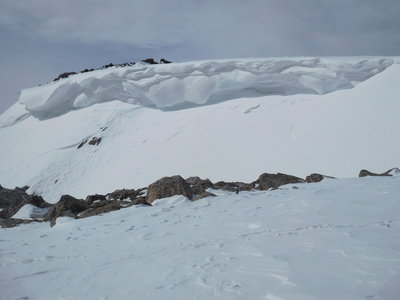 Looking at the summit of Flattop Mountain