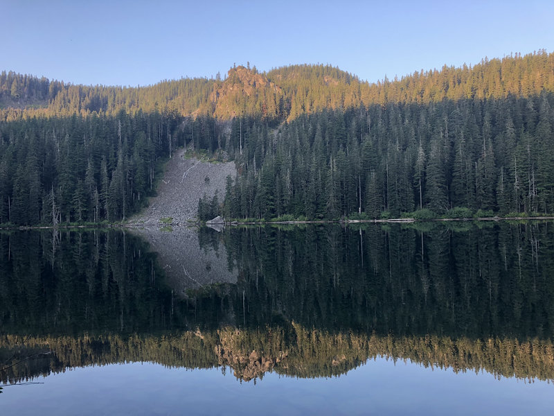 Serene Lake morning reflection