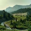 Poboktan Creek runs through the mountain meadows below Poboktan Pass Trail.