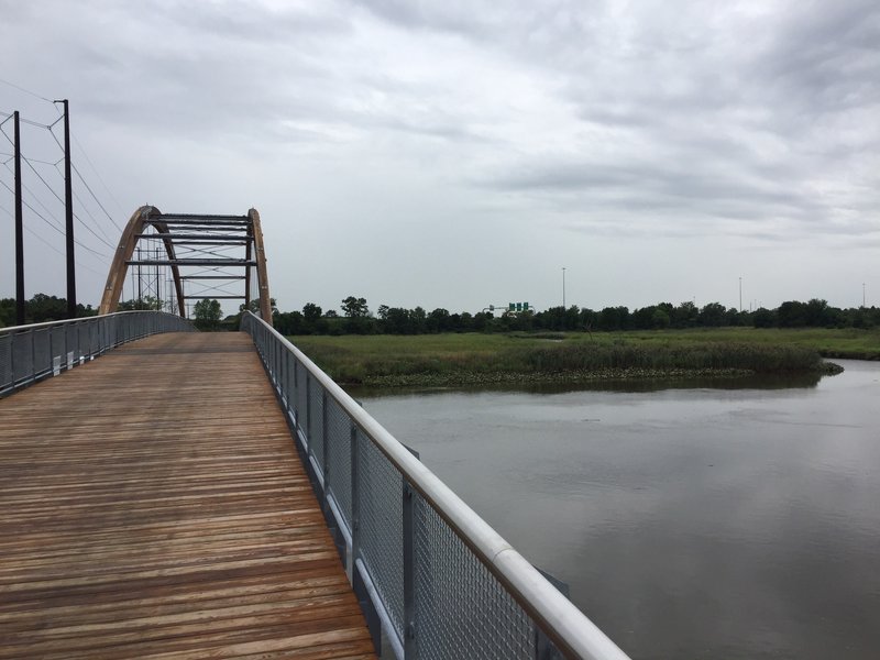 A walking bridge over the Christina River