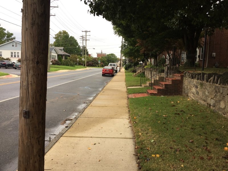 Part of the Jack A. Markell trail goes along sidewalks in New Castle