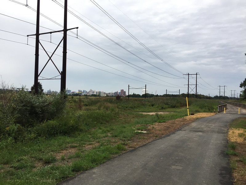 A view of Wilmington from the Jack A. Markell Trail