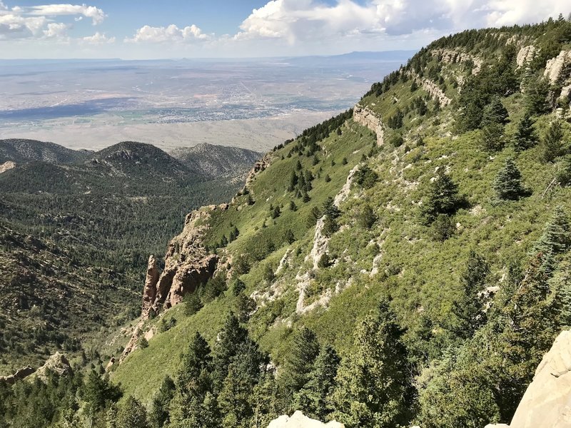 View from the stone bench on South Crest Trail