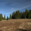 Open ground and faint trail north of Abbott Butte.