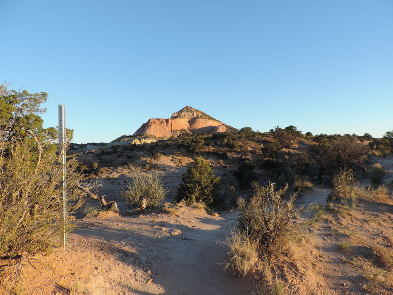 First sight of the summit.