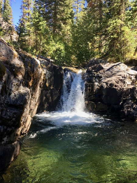 Lower part of the falls at about 1.75 miles in.