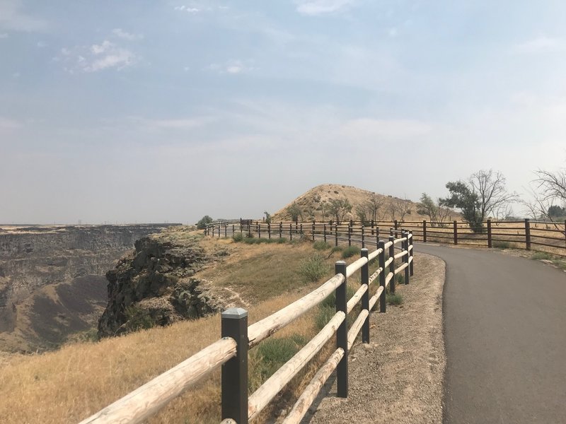 The remains of the ramp Evel Knievel used to rocket over the Snake River