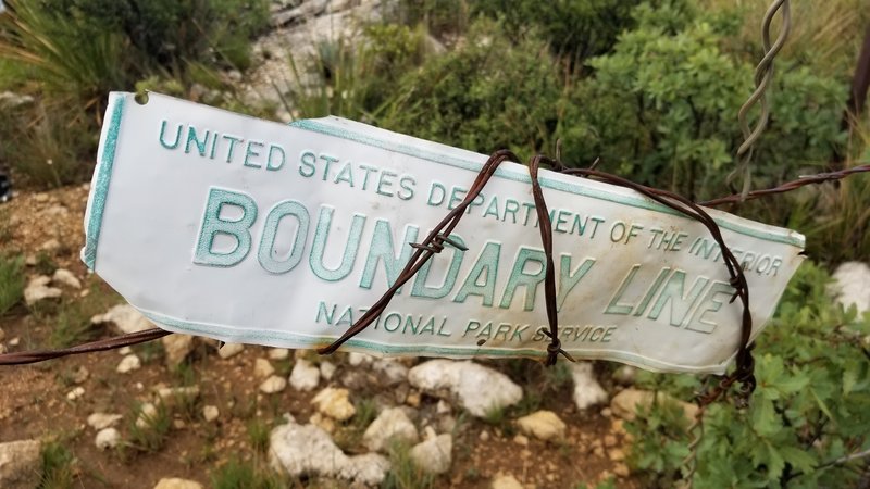 Texas/New Mexico border of Guadalupe Mountains National Park