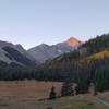 Sunrise in a meadow near the beginning of the Huerfano Trail