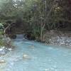 Last foot bridge on the route over the Guayabal River.