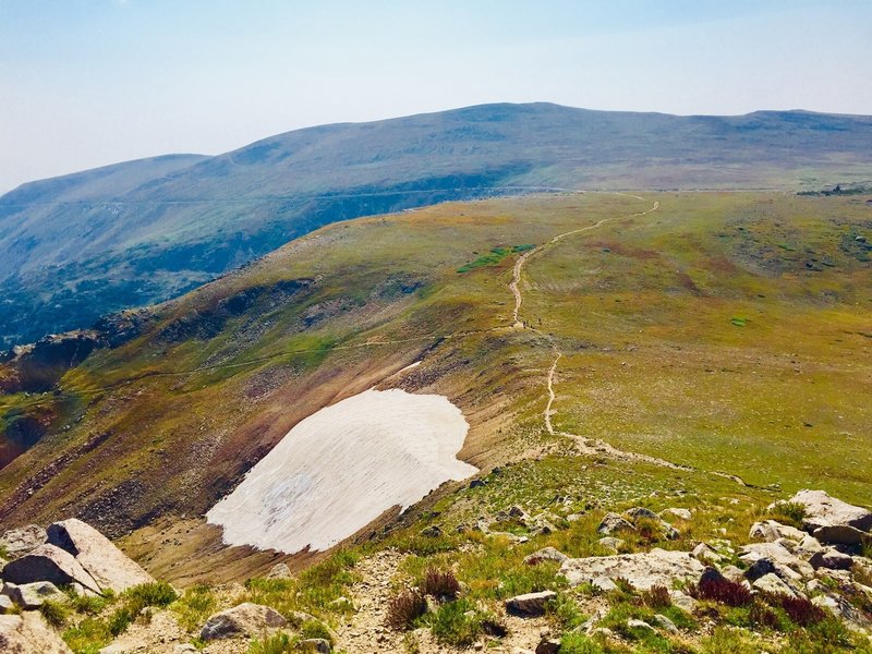 Above King Lake looking east on CDT 08/07/18