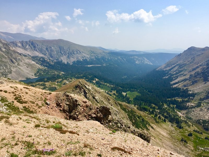 Views to the east just prior to heading down on the Devil's Thumb Trail (taking loop clockwise)