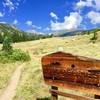 Looking back towards the west after taking the loop clockwise as we leave the Indian Peaks Wilderness 08/08/18