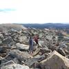 Scrambling back down the boulder field after the summit 09/03/18 (Kids aged 12 and 9)