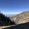 Big Horn Saddle on the way to Cucamonga Peak view to the west.