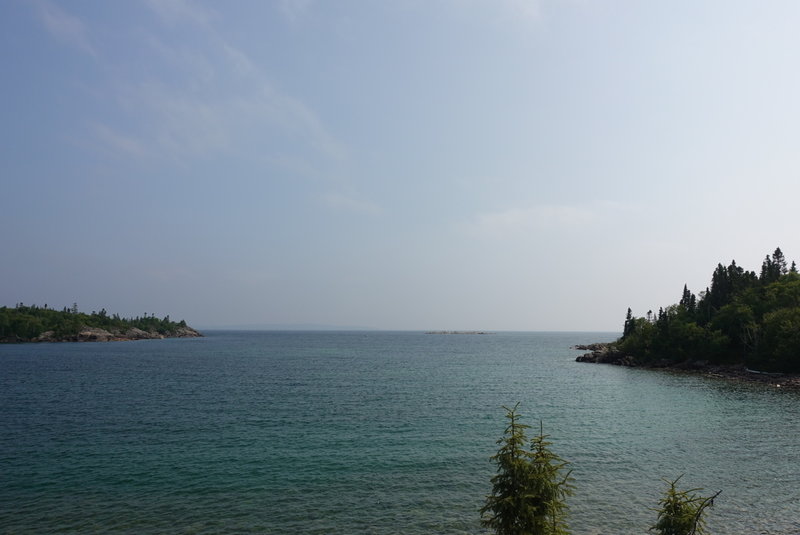 View from rocky outcropping on trail just passed  Charley’s Cove.