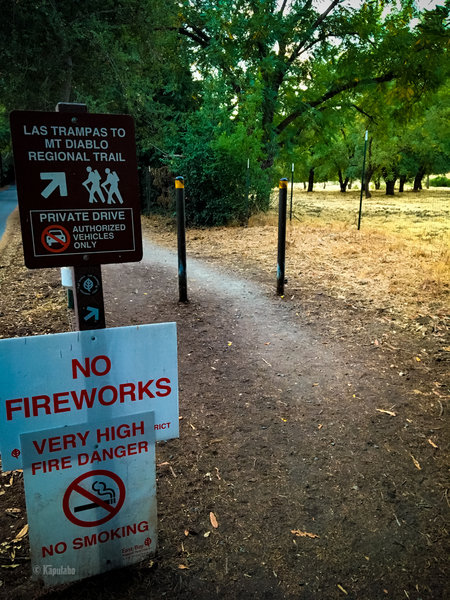 Beginning of the Hike - left of the street from where you park