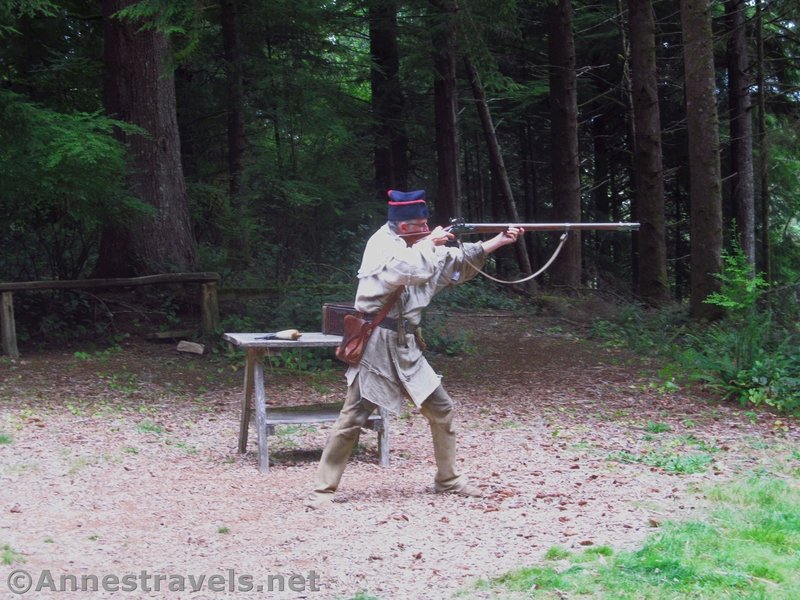 Musket demonstration at Fort Clatsop