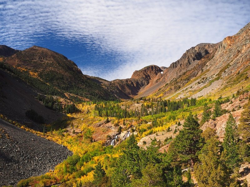 Lundy Canyon and the first falls