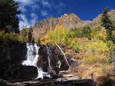 The third waterfall in Lundy Canyon