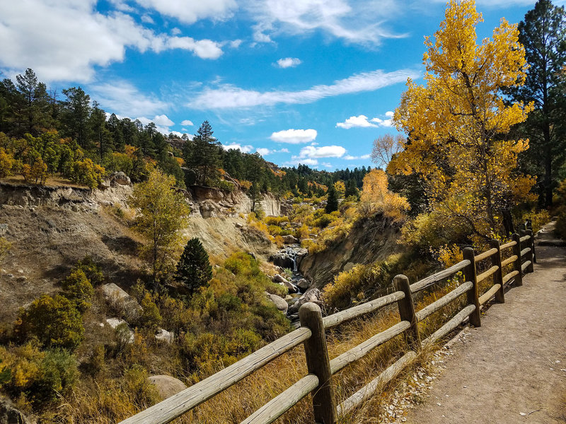 Early October stroll, perfect brisk weather, overlooking the small falls