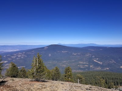 Mount McLoughlin (far horizon) from Goosenest's summit