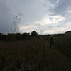 Hiking through the prairie.